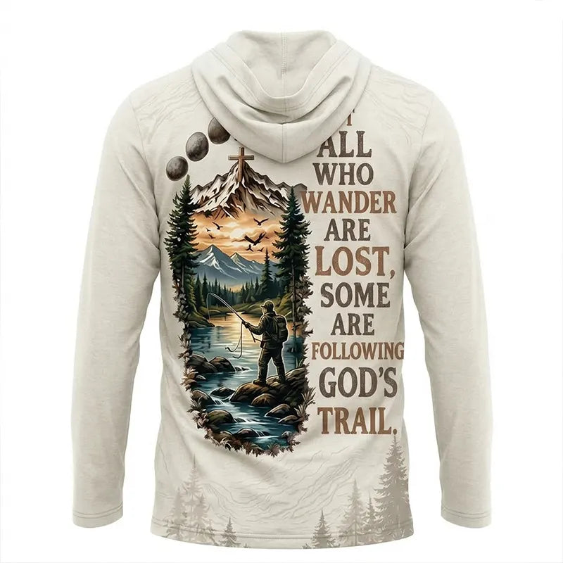 Faith Over Mountains Personalized Name Christian Hooded Long Sleeve Shirt