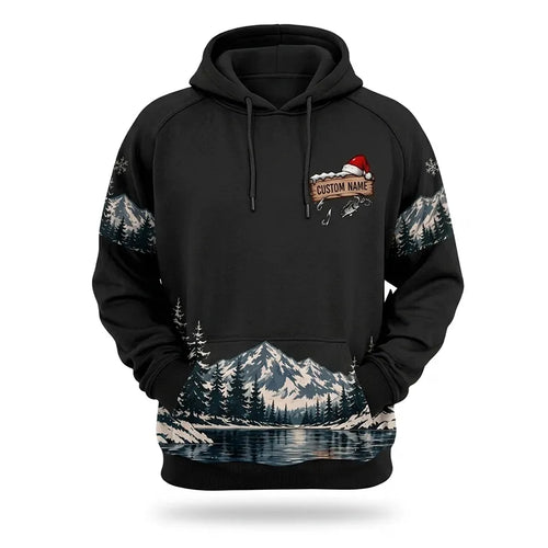 I'd Rather Be Fishing Santa Christmas 3D Hoodie