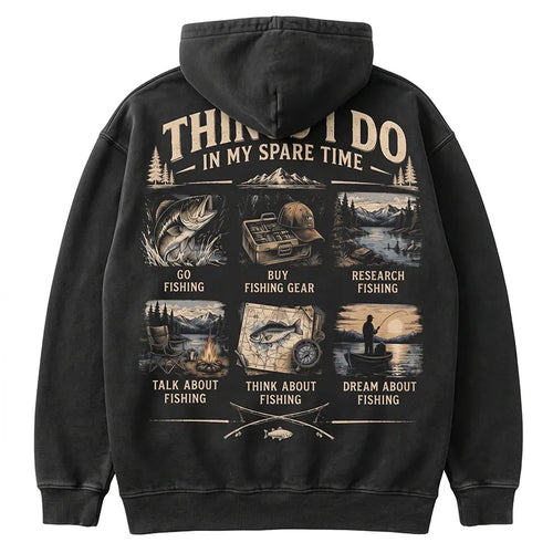 Things I Do in My Spare Time Fishing Hoodie