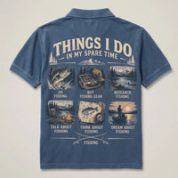Things I Do in My Spare Time Fishing Polo Shirt