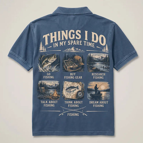 Things I Do in My Spare Time Fishing Polo Shirt