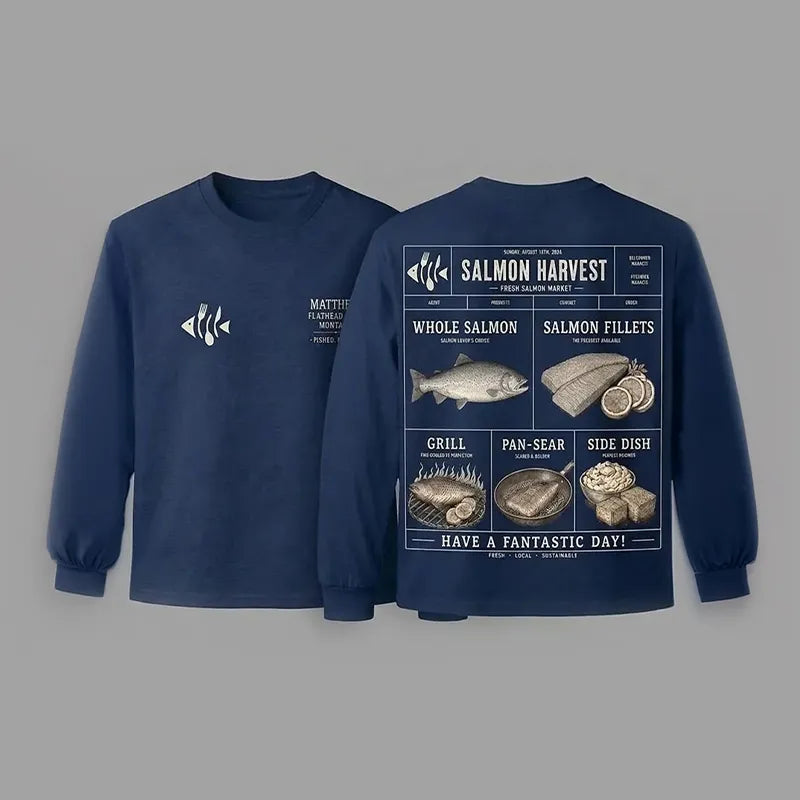 Personalized Fresh Salmon Market Fishing Sweater