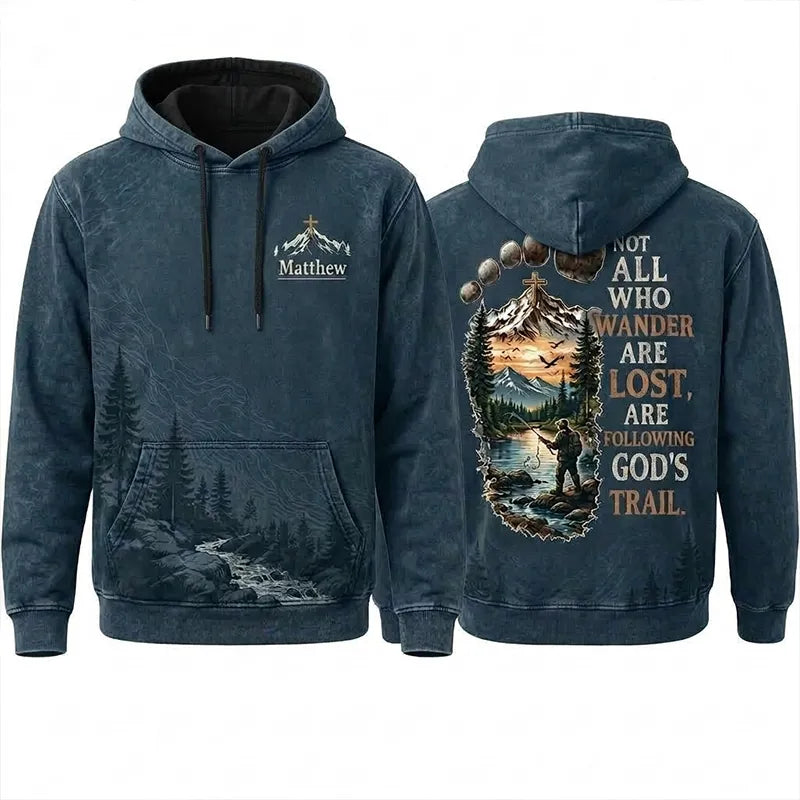 Faith Over Mountains Personalized Name Christian Hoodie
