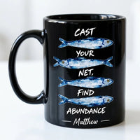 Cast Your Net Find Abundance Matthew Fishing Ceramic Mug