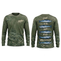 Personalized Cast Your Net Find Abundance Long Sleeve Shirt