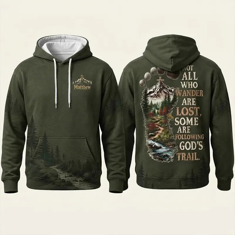 Faith Over Mountains Personalized Name Christian Hoodie