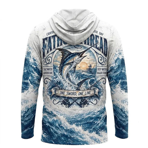 Fathom Thread Marlin Saltwater Adventure Hooded Long Sleeve Shirt