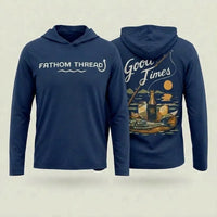 Fathom Threads Good Times Fishing Hooded Long Sleeve Shirt