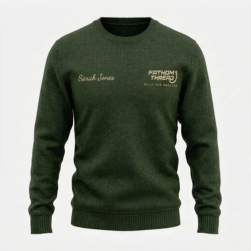 Personalized It's Time To Go Fishing Fathom Thread Sweater