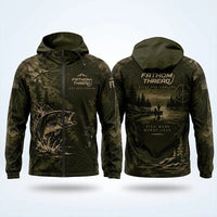 Fathom Thread Fish More Worry Less Fishing Windbreaker Jacket