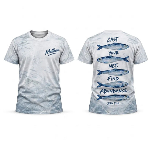 Personalized Cast Your Net Find Abundance T-Shirt