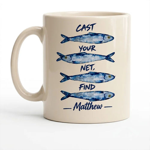 Cast Your Net Find Abundance Matthew Fishing Ceramic Mug