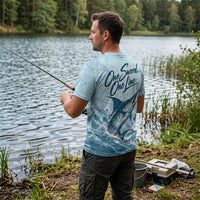 3D Fishing Deep Sea Marlin Ocean Design T-Shirt