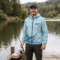 3D Fishing Deep Sea Marlin Ocean Design Windbreaker Jacket