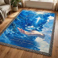 Savior James 1:17 Christian Ocean Faith Tassels Blanket