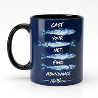 Cast Your Net Find Abundance Matthew Fishing Ceramic Mug