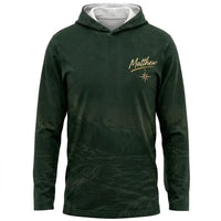 Personalized Off the Grid Fishing Topographic Map Hooded Long Sleeve Shirt