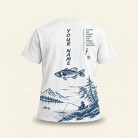 Personalized Vintage Bass Fishing Graphic T-Shirt