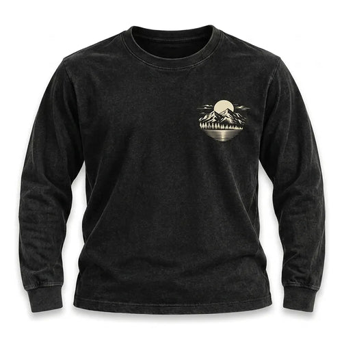Personalized Vintage Bass Fishing Graphic Long Sleeve Shirt