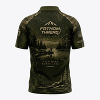 Fathom Thread Fish More Worry Less Fishing Polo Shirt