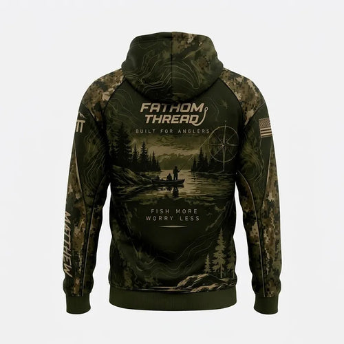 Fathom Thread Fish More Worry Less Fishing Hoodie