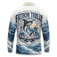 Fathom Thread Marlin Saltwater Adventure Polo Long Sleeve Shirt