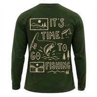 Personalized It's Time To Go Fishing Fathom Thread Long Sleeve Shirt