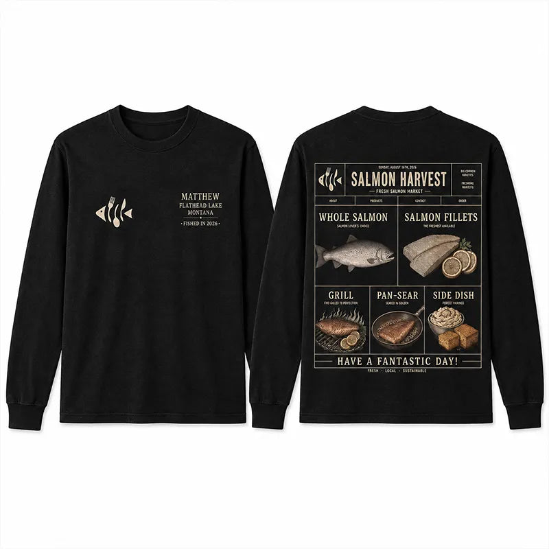 Personalized Fresh Salmon Market Fishing Sweater
