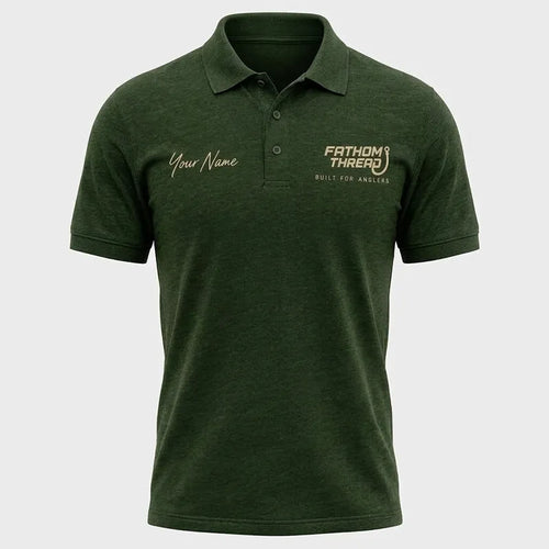 Personalized It's Time To Go Fishing Fathom Thread Polo Shirt
