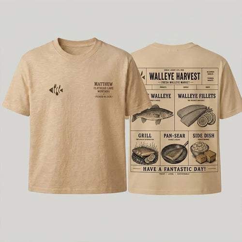 Walleye Fishing Fresh Local Sustainable T-Shirt