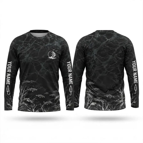 Personalized Underwater Fishing Water Ripple Long Sleeve Shirt