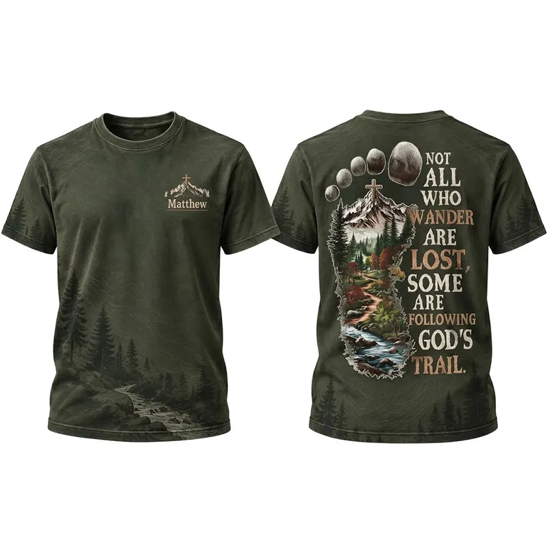 Faith Over Mountains Personalized Name Christian T-Shirt