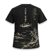 Personalized Vintage Bass Fishing Graphic T-Shirt