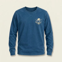 Personalized Vintage Bass Fishing Graphic Long Sleeve Shirt