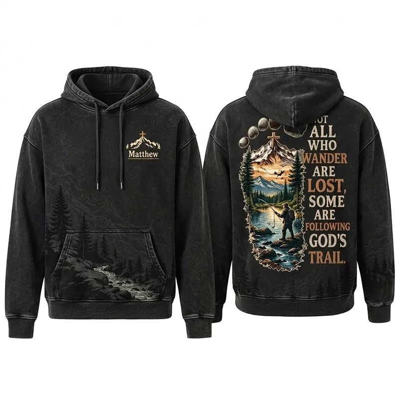 Faith Over Mountains Personalized Name Christian Hoodie
