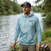3D Fishing Deep Sea Marlin Ocean Design Hoodie