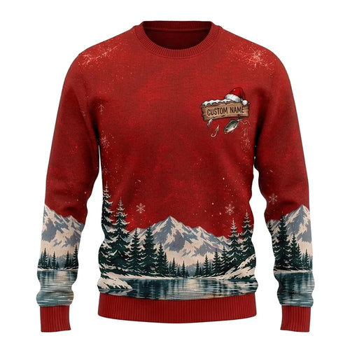 I'd Rather Be Fishing Santa Christmas Sweater