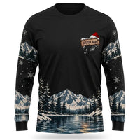 I'd Rather Be Fishing Santa Christmas Long Sleeve Shirt