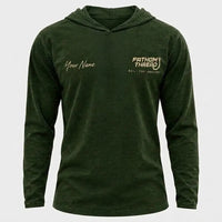 Personalized It's Time To Go Fishing Fathom Thread Hooded Long Sleeve Shirt