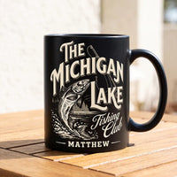 Personalized The Michigan Lake Fishing Club Ceramic Mug