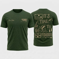 Personalized It's Time To Go Fishing Fathom Thread T-Shirt