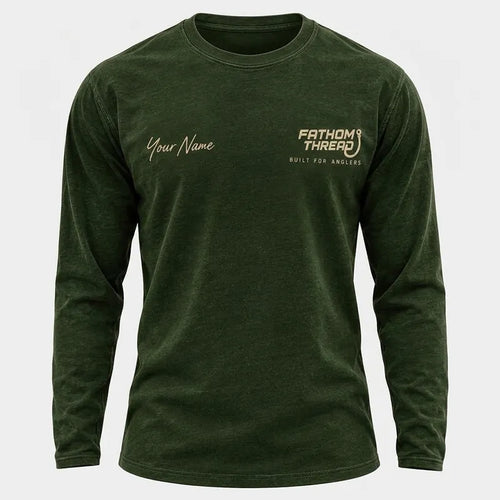 Personalized It's Time To Go Fishing Fathom Thread Long Sleeve Shirt