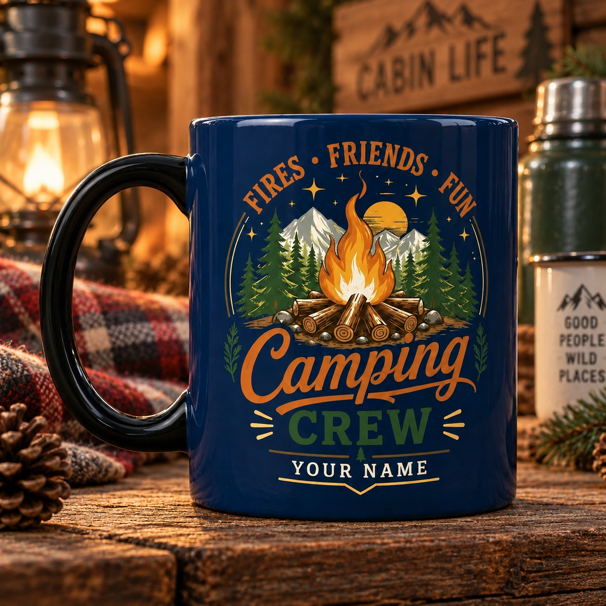 Fires Friends Fun Camping Mug