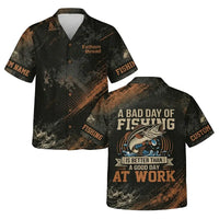A Bad Day Of Fishing Is Better Than A Good Day At Work Fishing Hawaiian Shirt