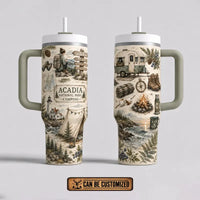 Acadia National Park Camping Personalized Handled Tumbler