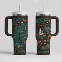 Acadia National Park Illustrated Map Handled Tumbler