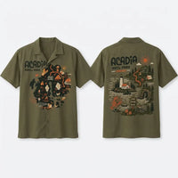 Acadia National Park Illustrated Map Hawaiian Shirt