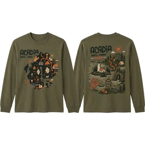 Acadia National Park Illustrated Map Sweater