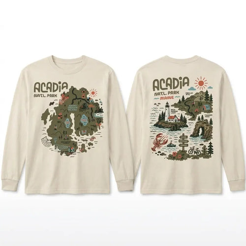Acadia National Park Illustrated Map Sweater
