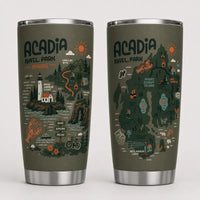 Acadia National Park Illustrated Map Tumbler